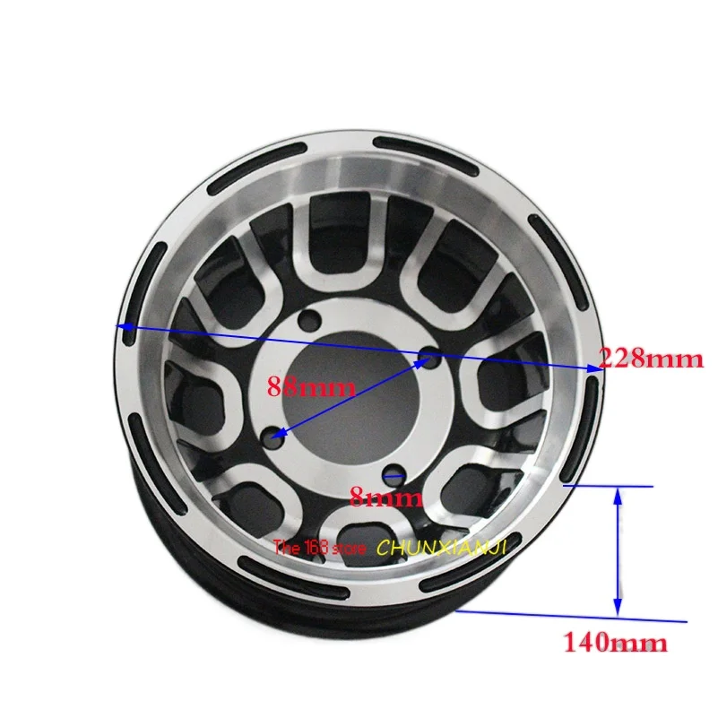 Size 8 Inch Bearing Wheel Hub ATV Aluminum Rims Use19X7.00-8 Tyre 20x7-8 21x7-8 Vacuum Tires for Go-kart Four Motorcycle