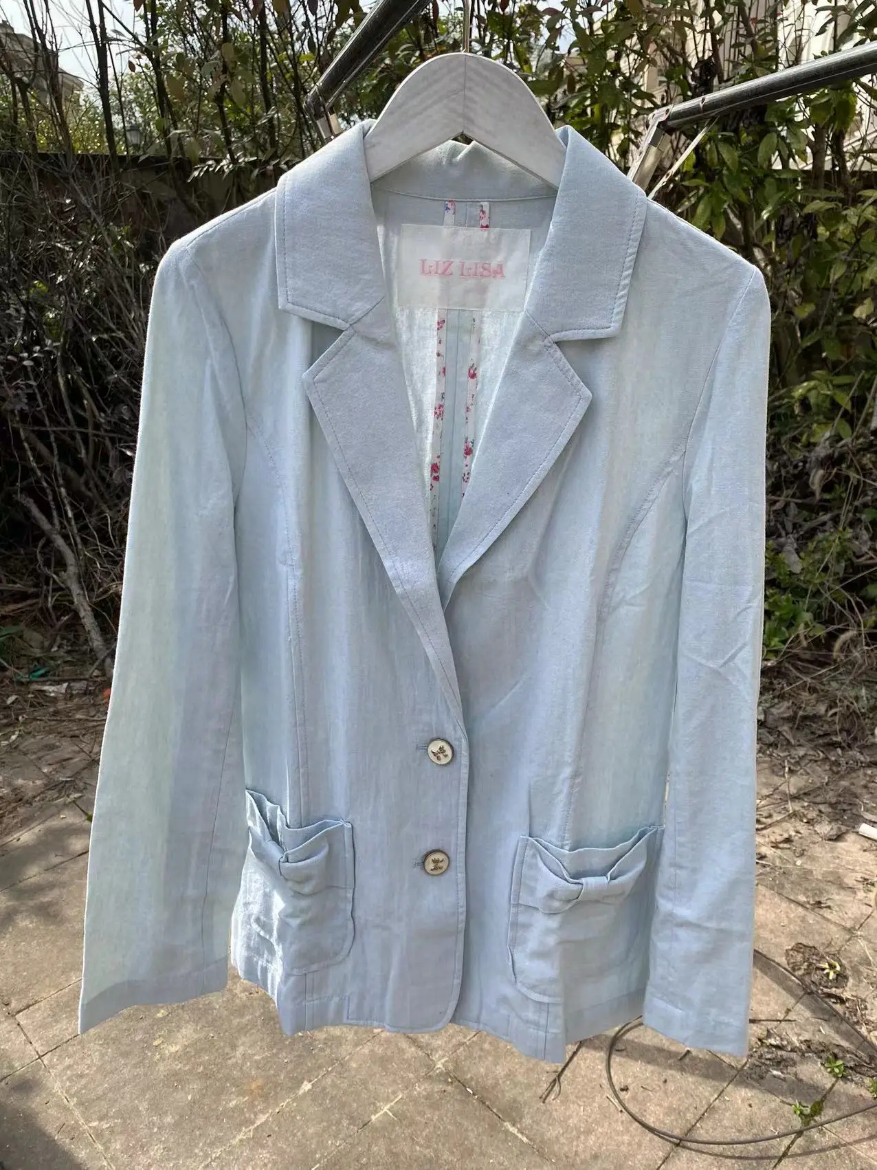 

Оригинальный джинсовый хлопковый костюм Лиза из Японии, однотонное повседневное пальто с длинным рукавом и бантом, пальто с карманами