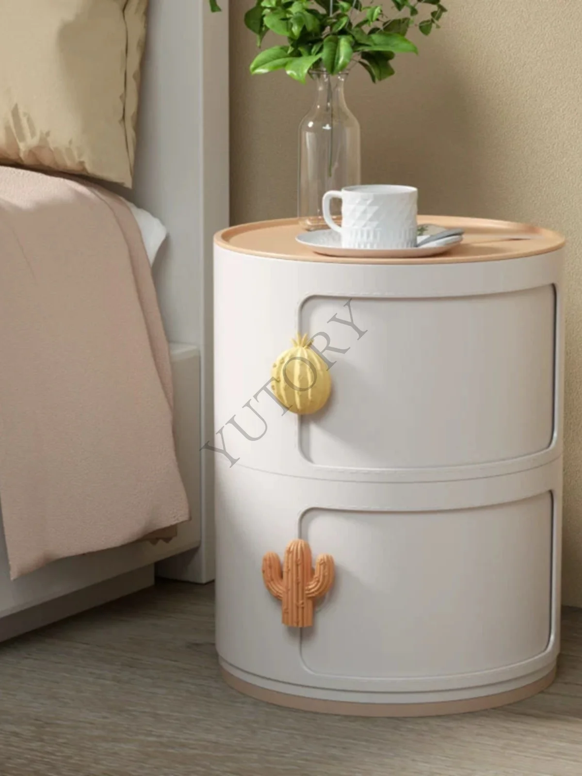 Rainbow round cabinet, multi-layer storage for children's toys, storage cabinet, bedroom bedside table