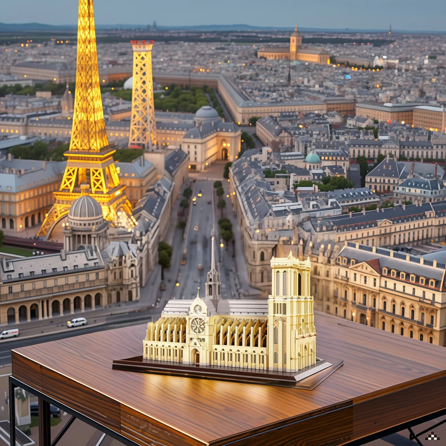 8370pcs Big Paris Notre Dame de Micro Mini Building Block Grand