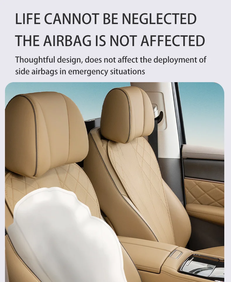 For BYD DENZA D9 2025 2024 Nappa leather seat cover seat cushion Breathable comf