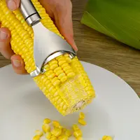 Éplucheur de maïs pour outil de retrait de maïs sur l'épi, poignées de cuisine en acier inoxydable, raboteuse de maïs, coupe-noyaux 3