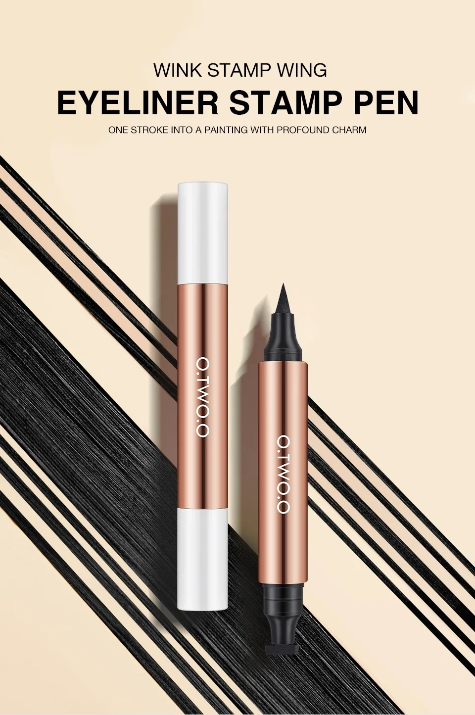 

Double-head eyeliner black liquid eyeliner makeup quick-dry waterproof non-marking double-head eyeliner makeup for women