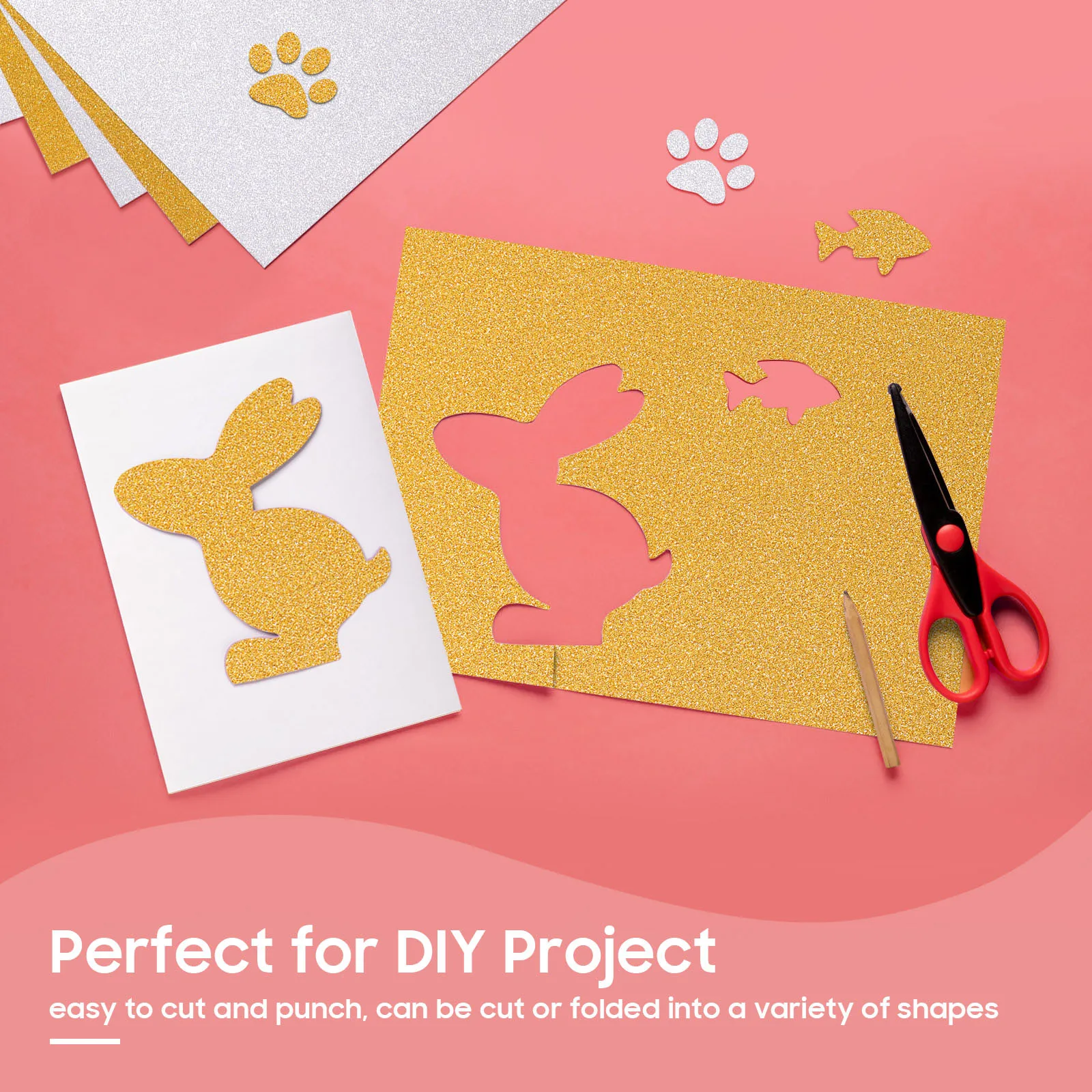 Colored Glitter Cardstock Sheets 2