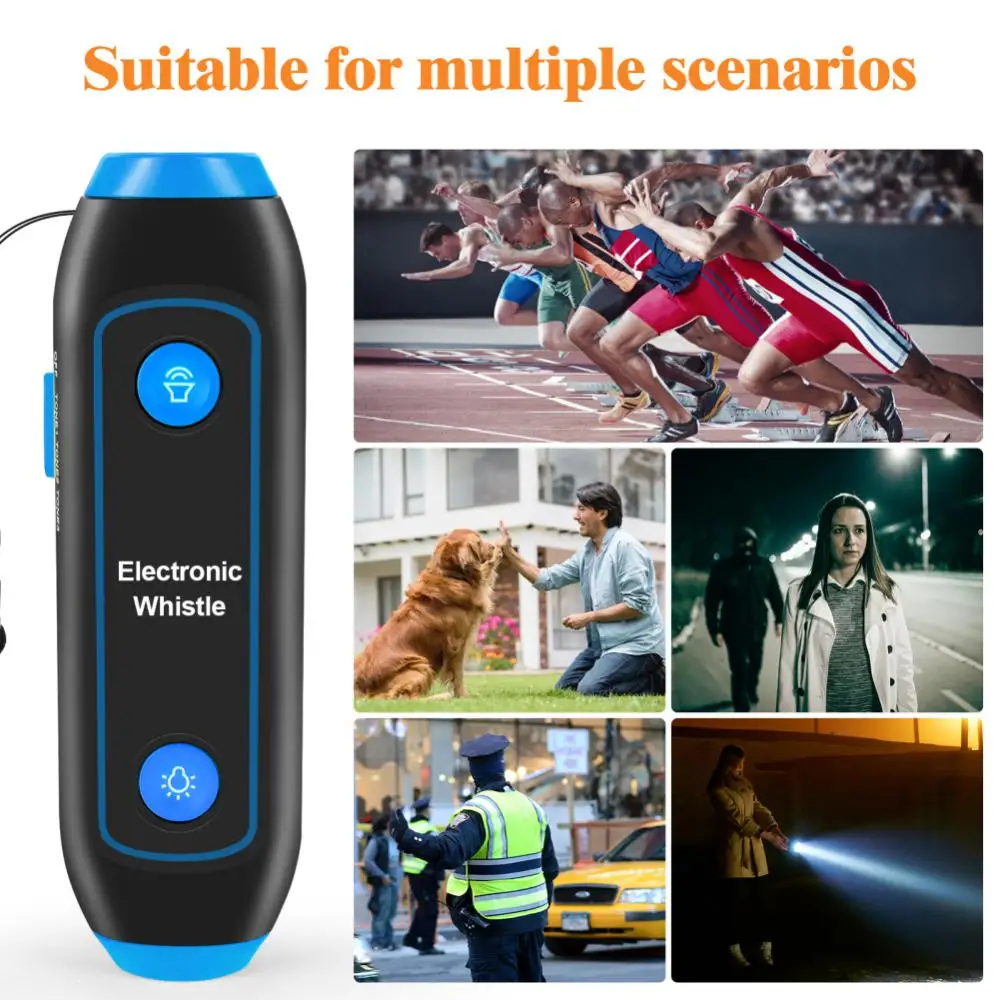 Electronic Whistle 125dB High Decibel Outdoor Camping Hiking SOS Light Flashlight Military Tactical Emergency Whistle Hot