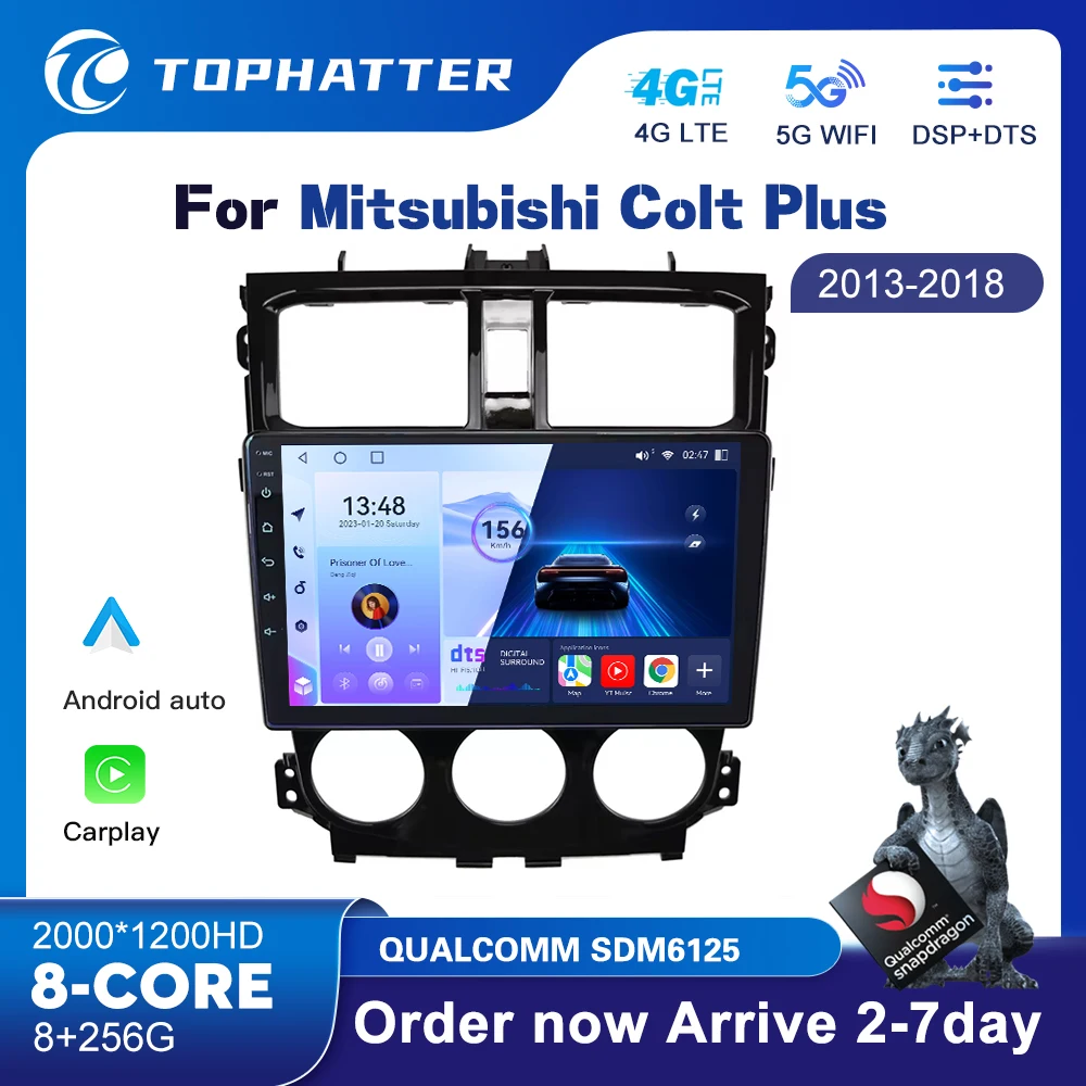 

Android13 Car Radio For Mitsubishi Colt Plus 2013-2018 QLED Sreen Multimedia Video Player Navigation Stereo GPS DVD Head Unit