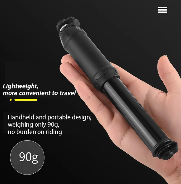 Mini Pompa Per Bici Portatile 100 PSI - Lega Alluminio, Compatibile Presta/Schrader, Con Ago Per Palloni