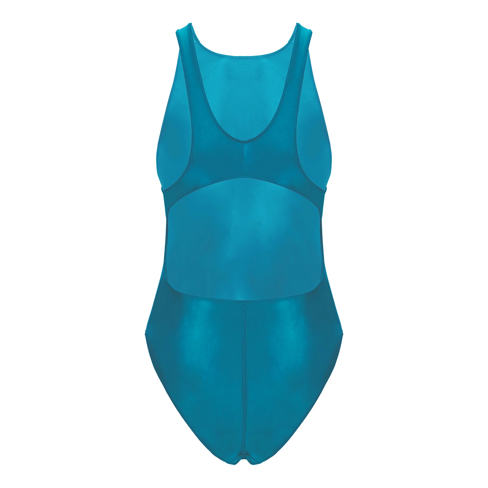 Costume da bagno intero lucido da uomo Body scavato Body elastico