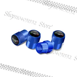 Set of 4 Metal Alloy Tire Valve Caps with Emblem Design (6)