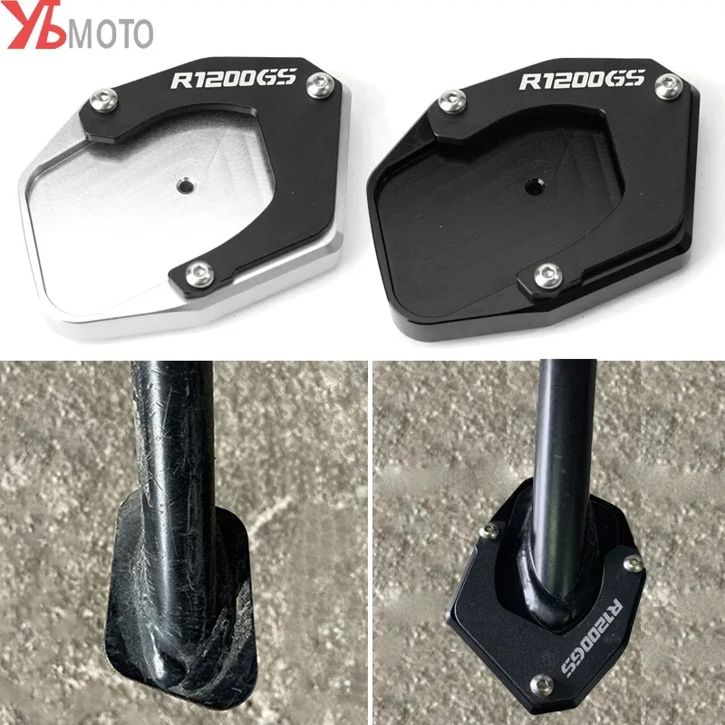 Motorcycle Kickstand Extender Aluminum Side Stand For BMW R1200GS 2007-2011 2012 R 1200 GS adv Adventure 2008-2011 2012