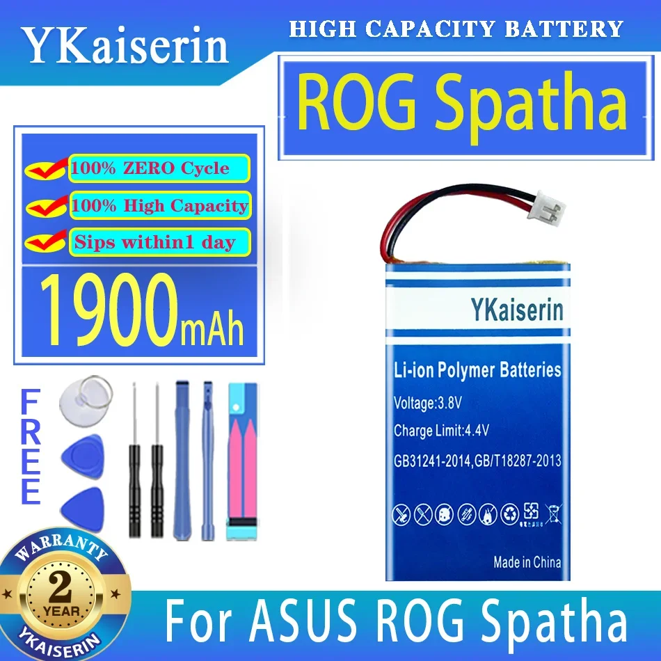 

YKaiserin 1900mAh Replacement Battery For ASUS ROG Spatha Wireless Mouse Bateria