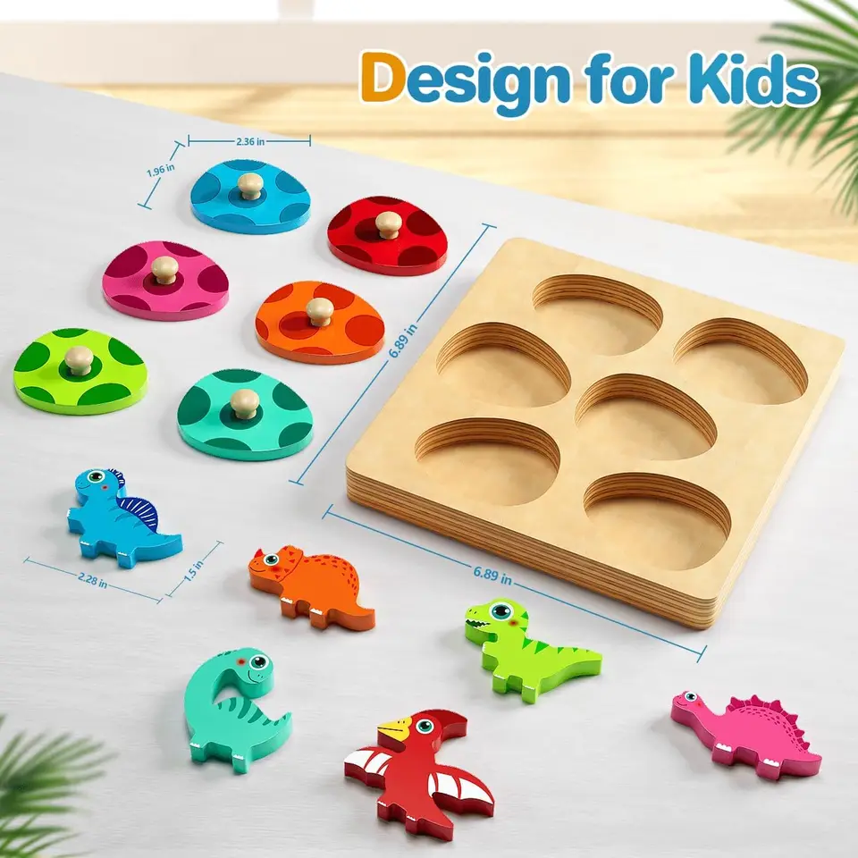 Toddler Toys Wooden Peg Puzzles For Toddlers 1-3, Kids