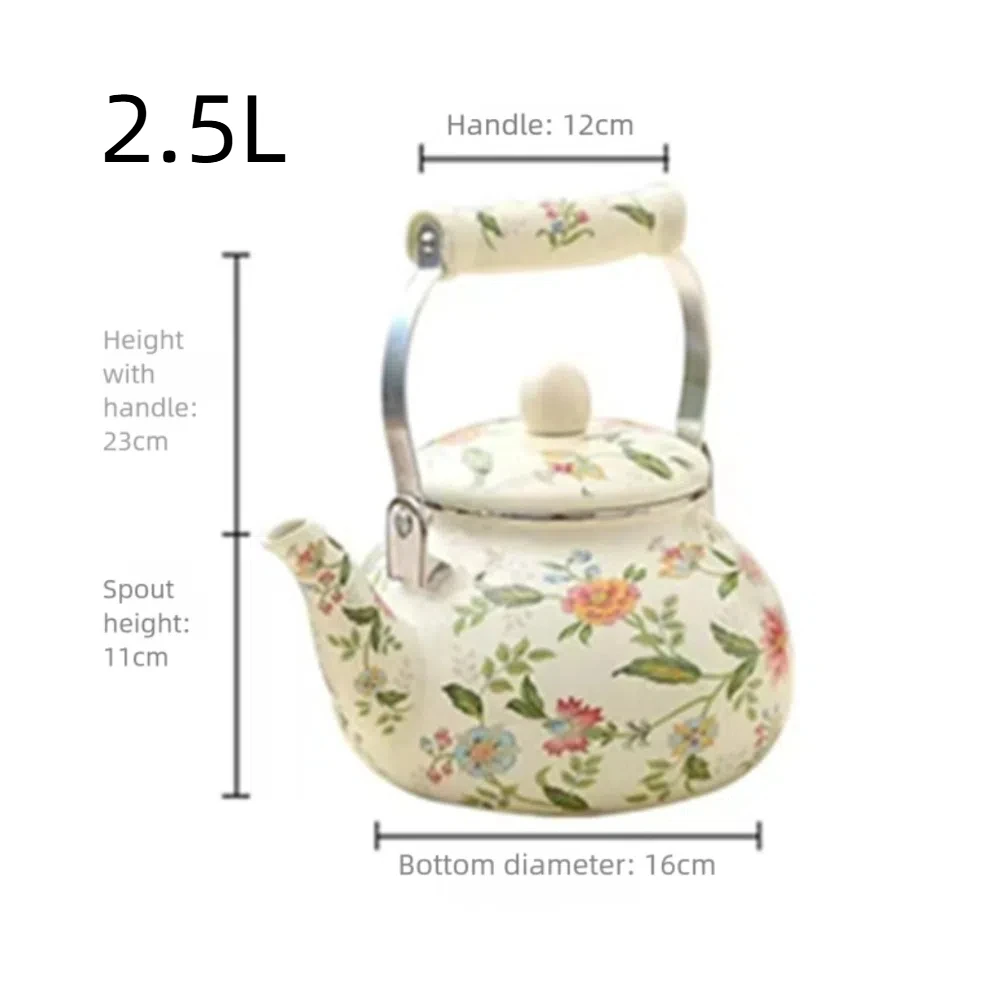 Floral Enamel Teapot 6