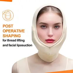 Quantum V - Face Beauty Mask: Advanced Skin Tightening & Facial Sculpting Fabric - Average size (Flesh color)