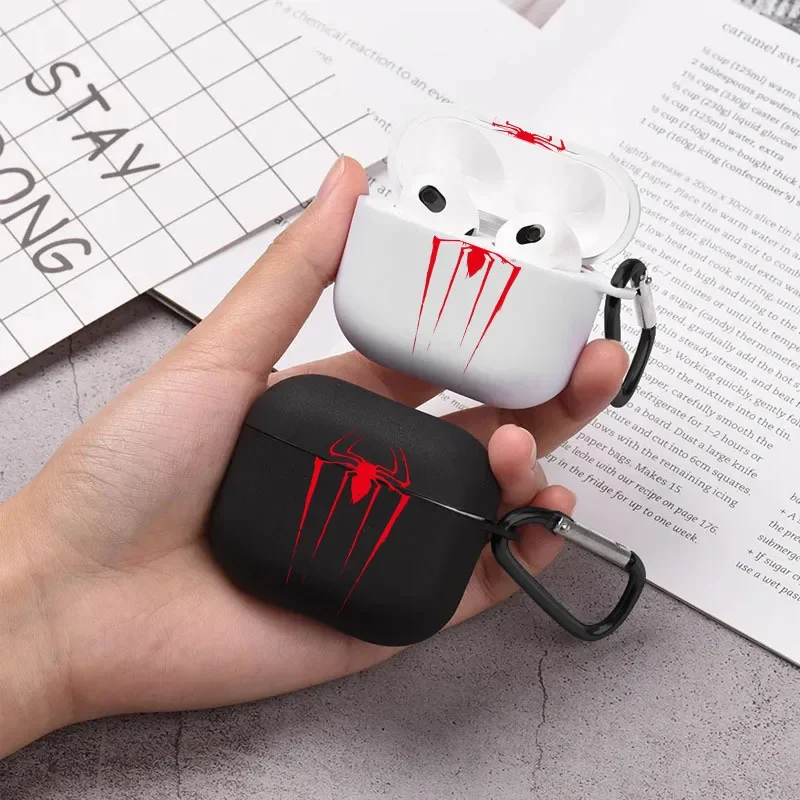 Red Spider Airpod Case Man Black and White Earphone Cover for AirPods 2 3 Pro 2nd Generation Case Gift for Friends