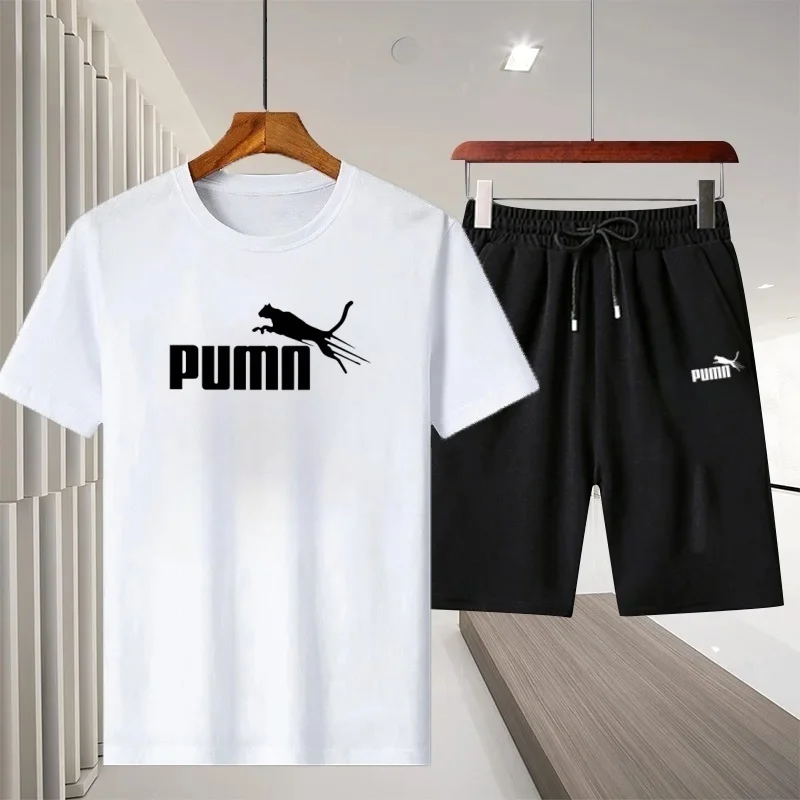 Ensemble homme été t-shirt short sport fitness