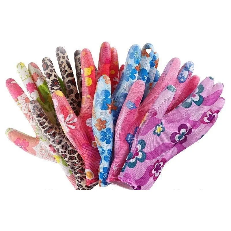 

1 Pair Gardening Gloves for Women Men Breathable Work with Super Grip Multi-purposes Polyester Comfortable Elastic
