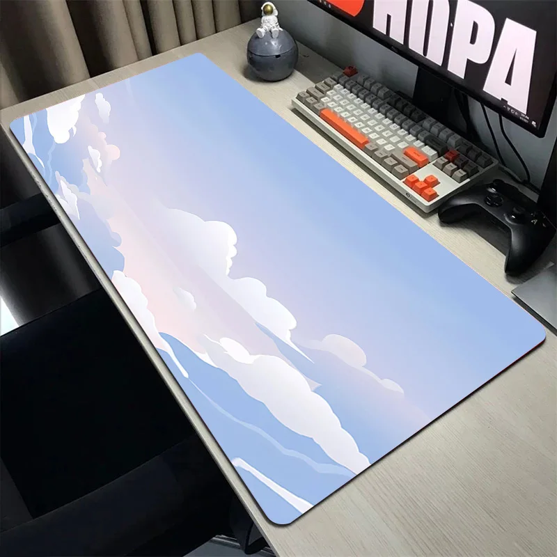

Kawaii Moon Space Gaming Mousepad Gamer Speed Accessories Keyboard Pads Computer Anti-slip Mouse Pad Rubber Large Mouse Mat XXL