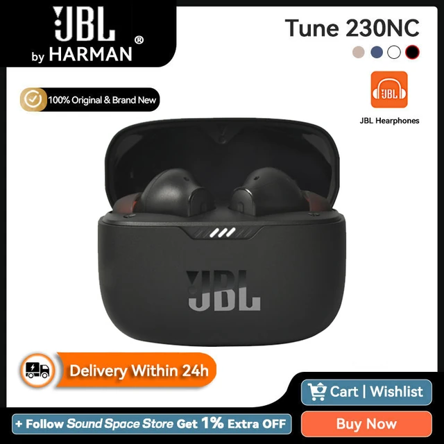 Auriculares In-Ear Inalambricos Bluetooth Con Cancelacion De Sonido JBL  Tune 230NC TWS