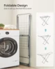 SONGMICS Clothes Drying Rack, Metal Laundry Drying Rack, Foldable, Space-Saving, Free-Standing Airer, with 2 Gullwings 4