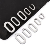 Anneaux ouverts ovales en acier inoxydable, connecteurs vierges pour la fabrication de bijoux, fournitures pour bricolage, collier, Bracelet, boucles d'oreilles, accessoires, matériaux 1