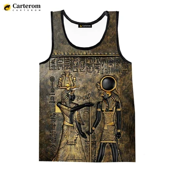 Ancient Egyptian Egypt God Pharaoh Tank Tops Men's Clothing Harajuku Streetwear Oversized Tops Sleeveless Shirts Ropa Hombre