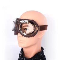 Lunettes de moto en cuir vintage, lunettes de vélo D343, lunettes de casque de jet rétro, lunettes de sport de plein air, lunettes interdites 5