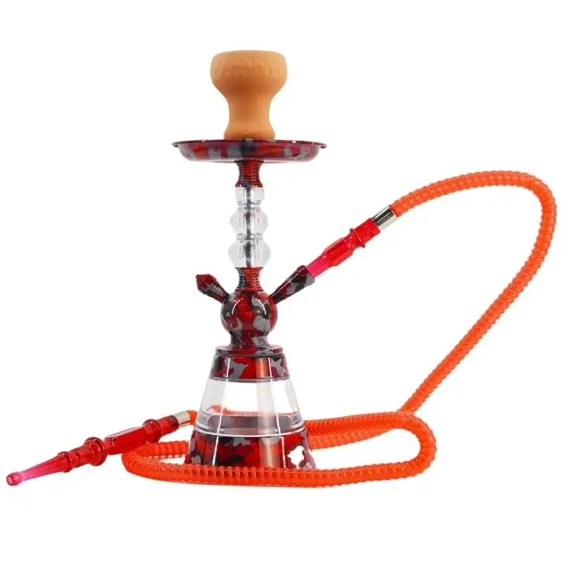 Shisha Hookah Water Pipe Factory Acrylic Shisha Hookah Plastic Single Tube Whole Set Small Camouflage Kettle