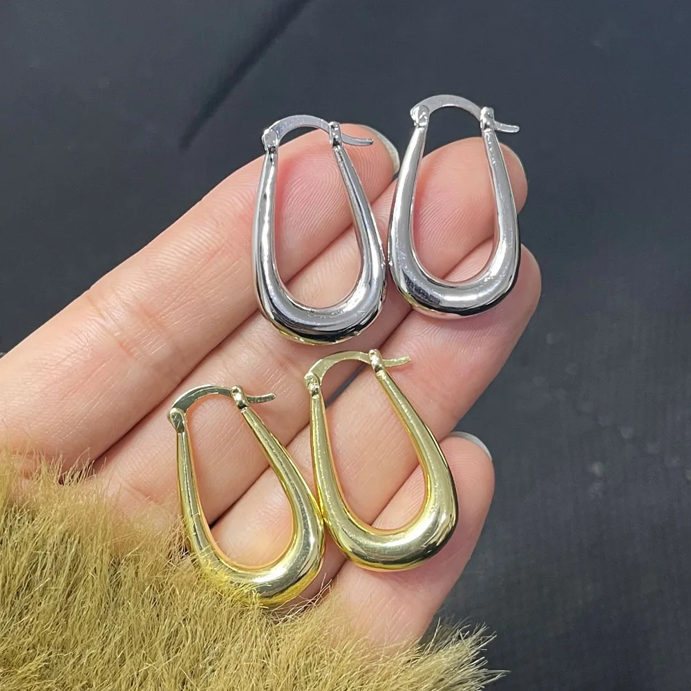 925 Silver Golden Organic Foil Earrings main image 0
