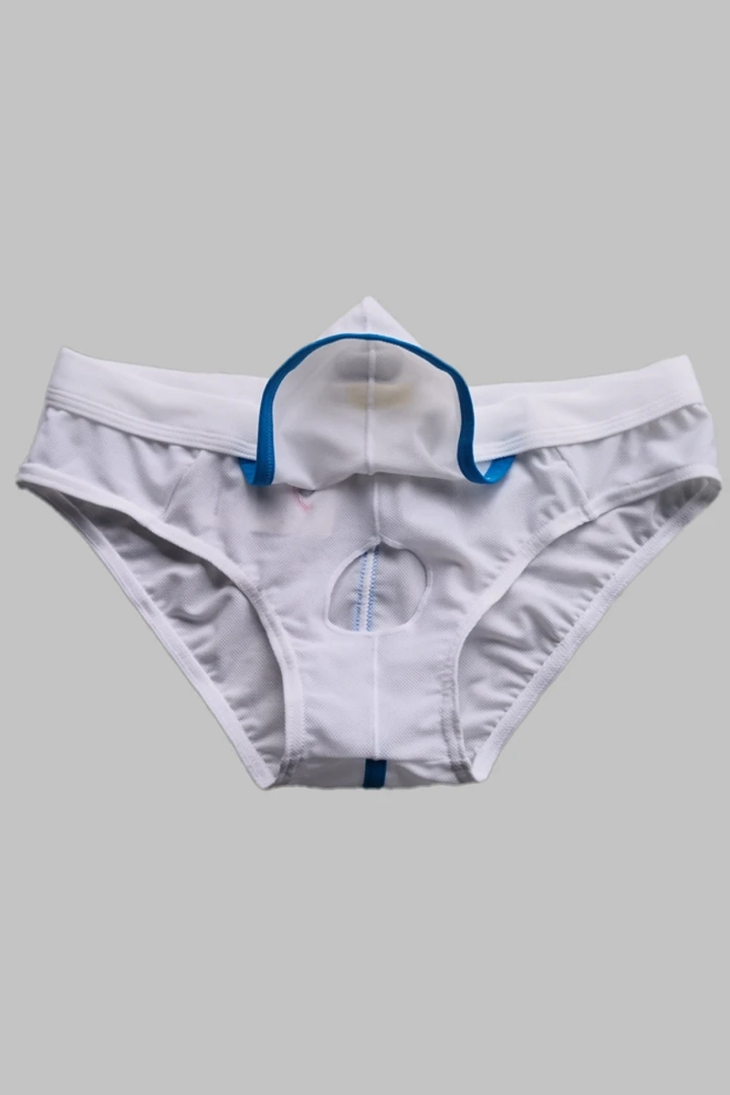 Men's Underwear with Hole Separation Type Free-off Sexy Shorts Scrotal Support Tight Briefs Sexy Penis Ring Panties Boxers Pack