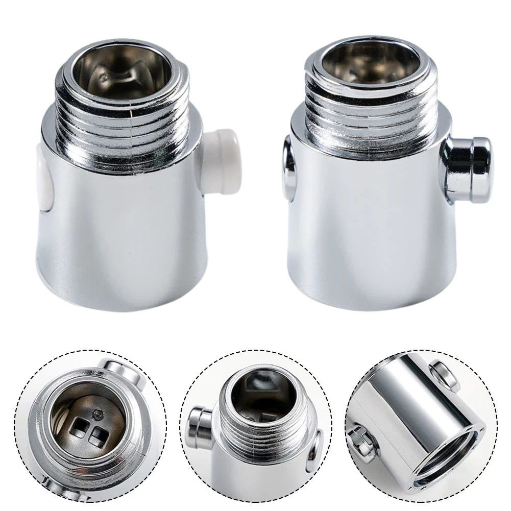

Valve Shower Head Diverter Sprayer 37*27.5mm ABS Bathroom G 1/2 Male & Female Handheld Shut-off Water Separator