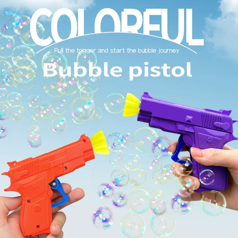 Hot selling bubble gun, portable, continuous foaming, no battery required, manual toy, children's play, outdoor camping play 2