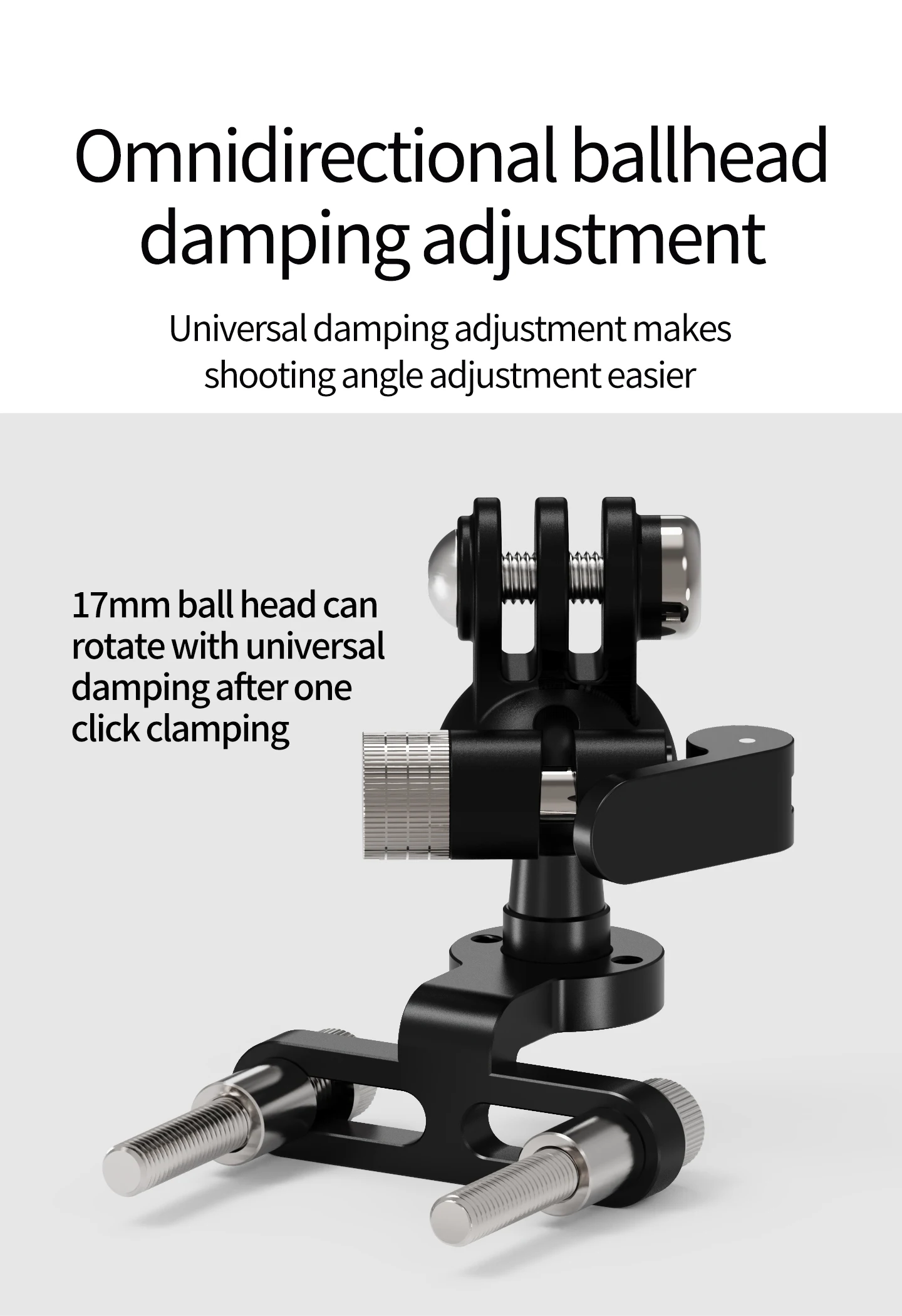 Universal Lenker Vorbau Kamera Halterung Fahrrad Scheinwerfer Halterung Front Lampe Telefon GPS Halter für Gopro Insta360 OSMO Action Stehen – Detail 7