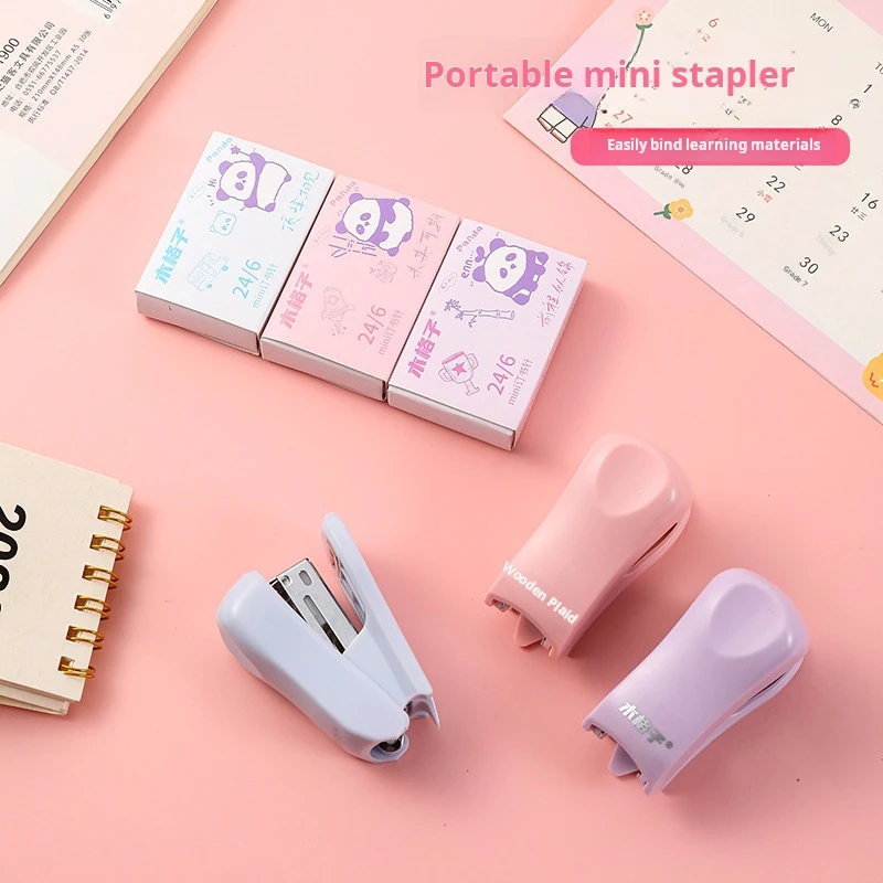 미니 사무용 스테이플러 세트 쉽게 벗겨짐 빠른 바인딩 견고한 구조 학교 가정이나 사무실에 적합...