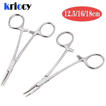 Utensile manuale 12.5 16 18 centimetri Pinze emostatiche Morsetto per peli di animali domestici Pinze di bloccaggio da pesca Strumenti per epilazione Strumento di taglio a punta curva/dritta 1