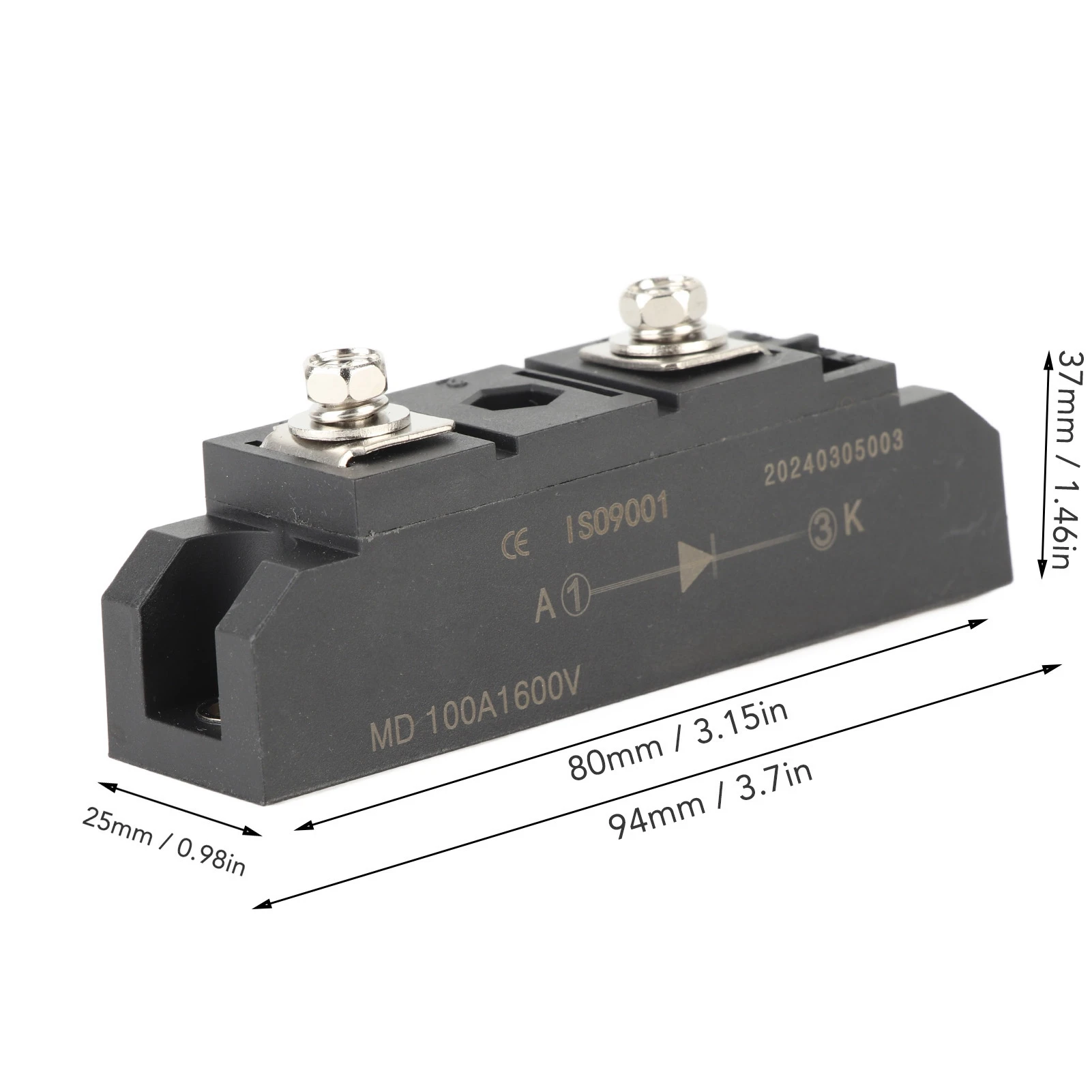 MD100A 1600V anti reverse diode anti cross charging reverse bridge rectifier diode rectifier power module