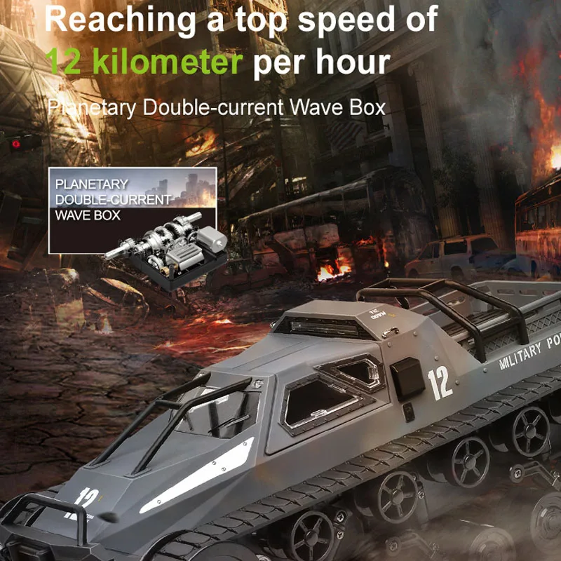 Ev2 Simulation G2061 Off-road High-speed Track Drift 2.4g Tank Armored Vehicle 1:12 Climbing Boy Remote-controlled Tank Toy 2