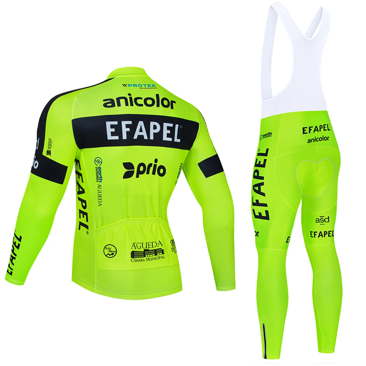 New White EFAPEL Cycling Jersey Winter Bike Maillot Jacket Pants Suit Men 20D Ropa Ciclismo Warmth Fleece Bicycle Clothing 3