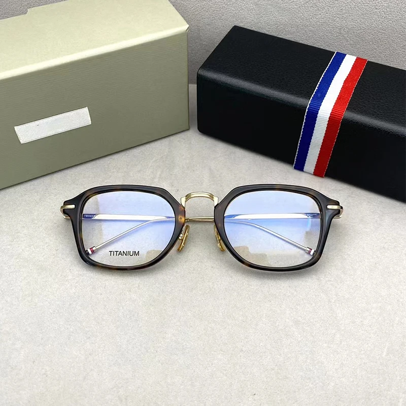 

Thom Brand Retro Square Myopia Glasses Women Eye Glasses Frames for Men Titanium Prescription Glasses Men TBX423 Eye Glasses