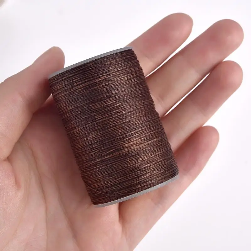 Description Picture 5 of item0.35mm*160m Thickness Waxed Thread For Leather Waxed Cord For Diy Handicraft Tool Hand Stitching Thread Flat Waxed Sewing Line
