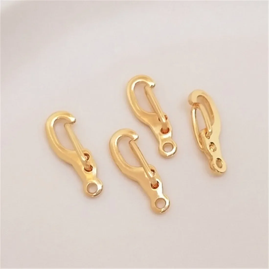 

Korean Lobster Buckle 14K Package Real Gold Spring Buckle Handmade DIY Bracelet Jewelry Accessories Closing Connection Buckle