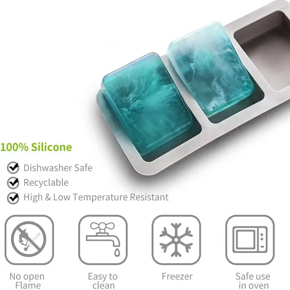 Soap Making Molds Kit, Non-Stick Silicone Molds Round Rectangle Oval Soap Mold