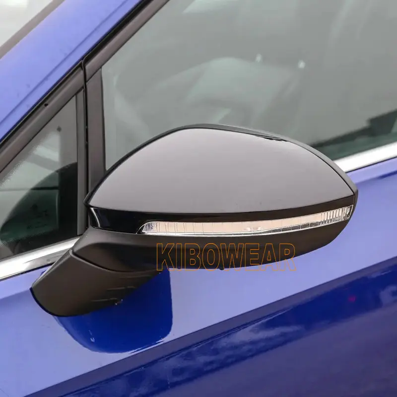 폭스바겐 골프 GTI MK8 VIII 8 R (2020 2021 2022 2023 2024)용 유광 블랙 사이드 미러 캡 커버 (도어 윙 리어뷰 교체용)