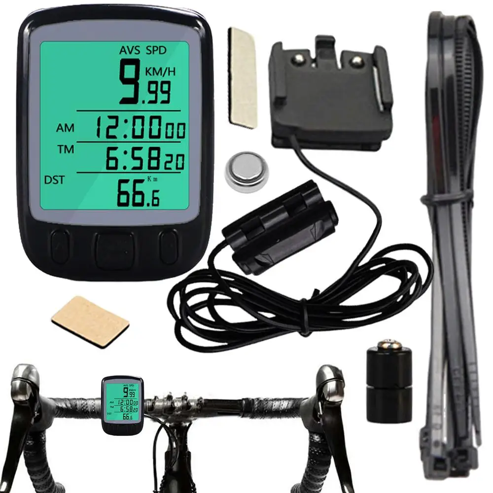 Description Picture 2 of itemBikes Odometer And Speedometer Wired Bicycles Odometer With LCD Display Multifunctional Portable Clear Data Bicycles Mileage