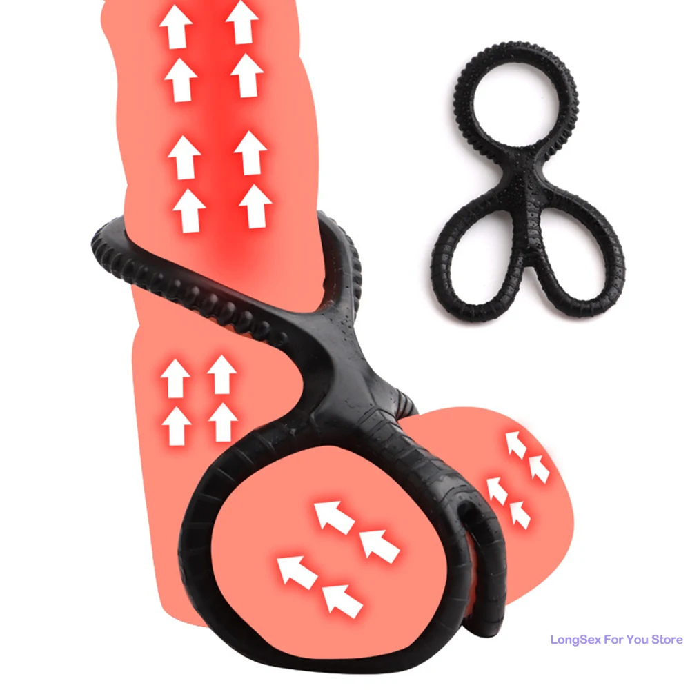 Penis Ring for men Delay Ejaculation Reusable Silicone Cock Ring Penis Enlargement Sexy Slave Stretchy Sex Toys silicone penis ring penis ring silicone penis rings