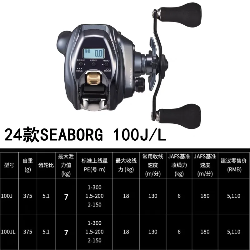 Moulinet Casting Daiwa Seaborg 100JL Main Gauche, Neuf, 13+1 Roulements