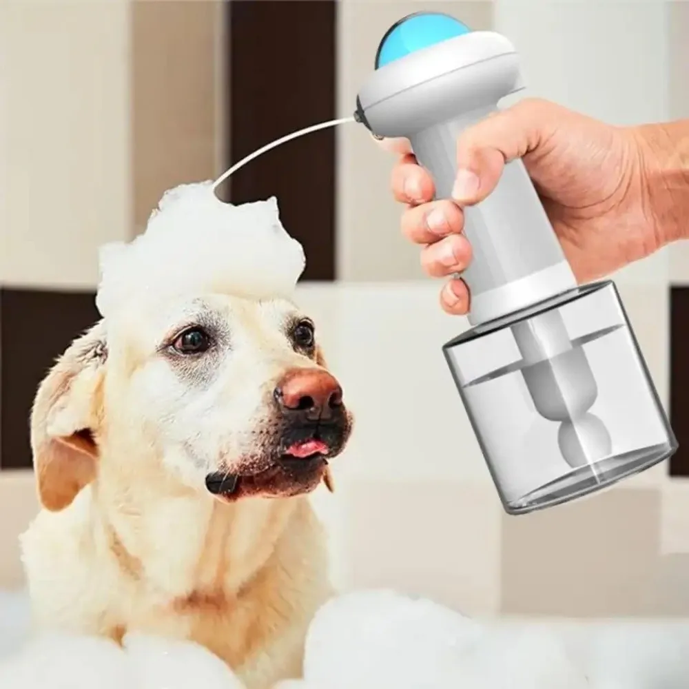 Electric Pet Bathing Machine Easy To Use Convenient Cat Dog Bath Bubbler Shampoo Wireless Dog Cleaning Soap Dispenser