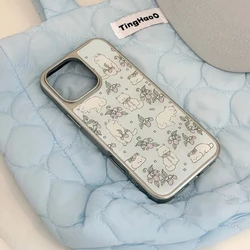 Cute Korean Strawberry Kitten Electroplated Phone Case with Drip Glue Finish for Galaxy S23 Ultra (1)