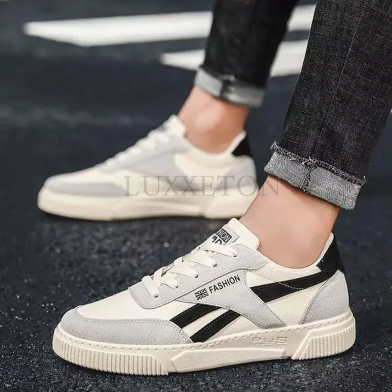 Mode Herenschoenen 2024 Lente Nieuwe Koreaanse Versie Trend All-match Canvas Sneakers Eenvoudige Casual Student Skateschoen mujer_voghion.com