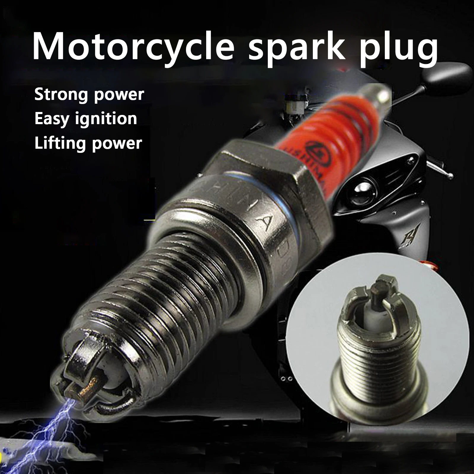 

1PCS 3 Electrode Spark Plug A7TC for GY6 50cc 110cc 125cc 150cc Atv Scooter Dirt Bike Go Kart ATV Motorcycle Corresponding New